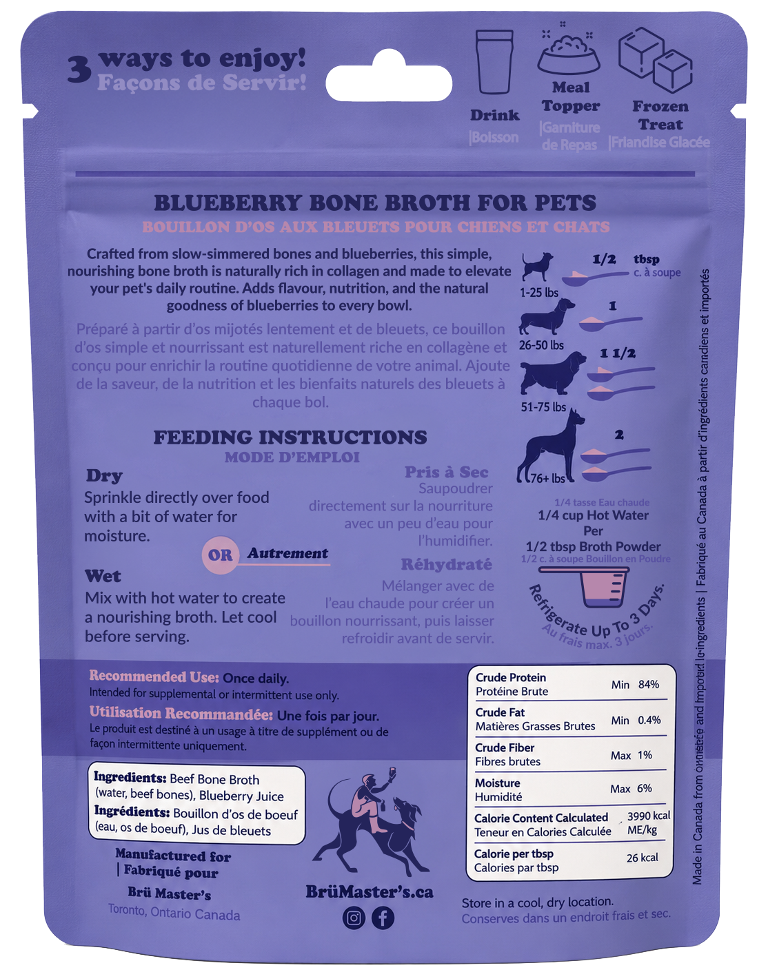 BrüMaster's - Blueberry Craft Bone Broth Powder
