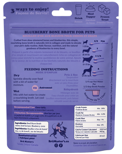 BrüMaster's - Blueberry Craft Bone Broth Powder - WHOLESALE