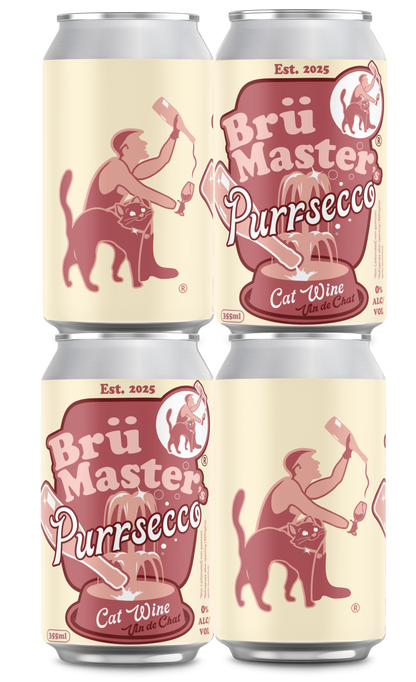 BrüMaster's Purr-secco™ – Premium Cat “Wine” - FOUR PACK