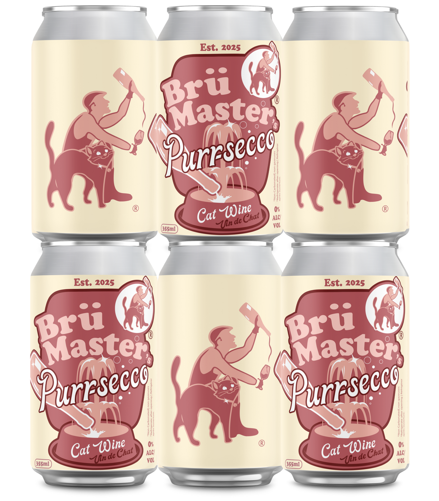 BruMaster's Purr-secco – Premium Cat Wine - Six Pack